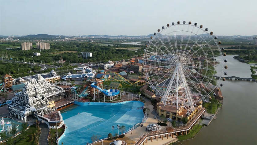 赣中首座综合性现代主题乐园！江西吉安欢乐世界水上游乐设备进入试滑验收阶段