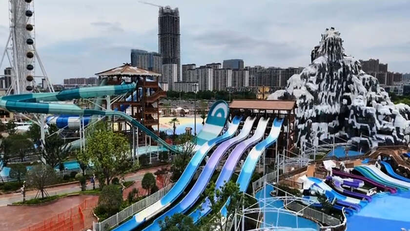 赣中首座综合性现代主题乐园！江西吉安欢乐世界水上游乐设备进入试滑验收阶段